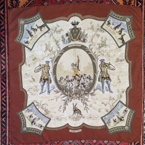 Vintage Hermes Petite Venerie Silk Scarf